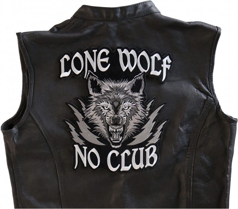 Lone Wolf No Club Patch for Bikers Lone Wolf No Club Patch for Bikers