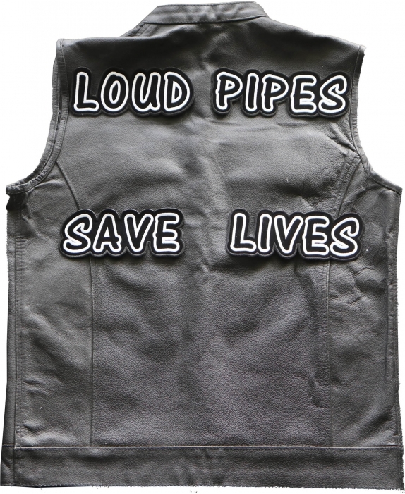 Loud Pipes Save Lives Large Biker Patch Set Loud Pipes Save Lives Large Biker Patch Set