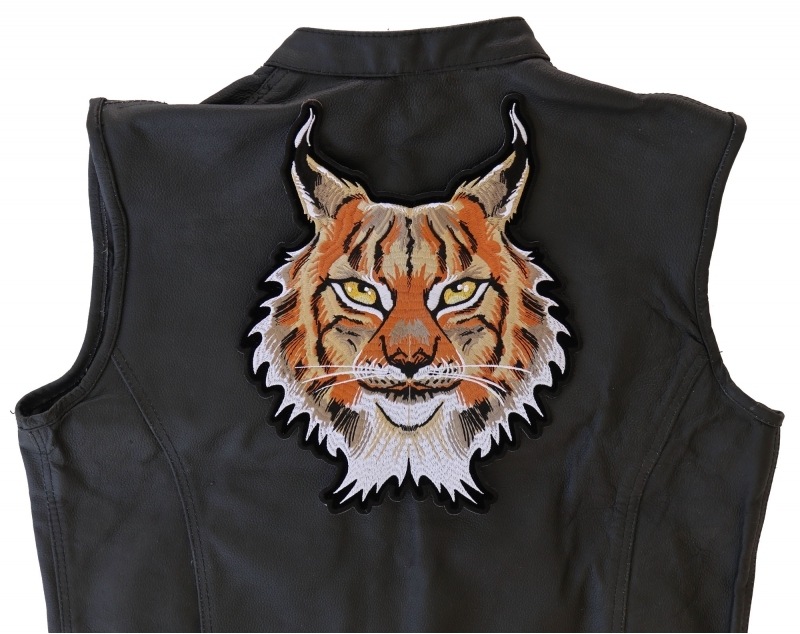 Brown Lynx Cat Embroidered Iron-On Patch Brown Lynx Cat Embroidered Iron-On Patch