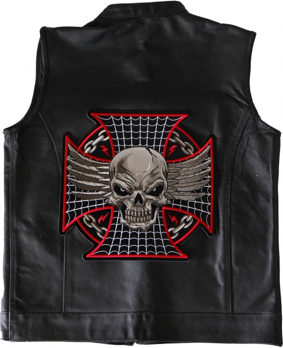 Maltese Skull Large Back Patch Maltese Skull Large Back Patch