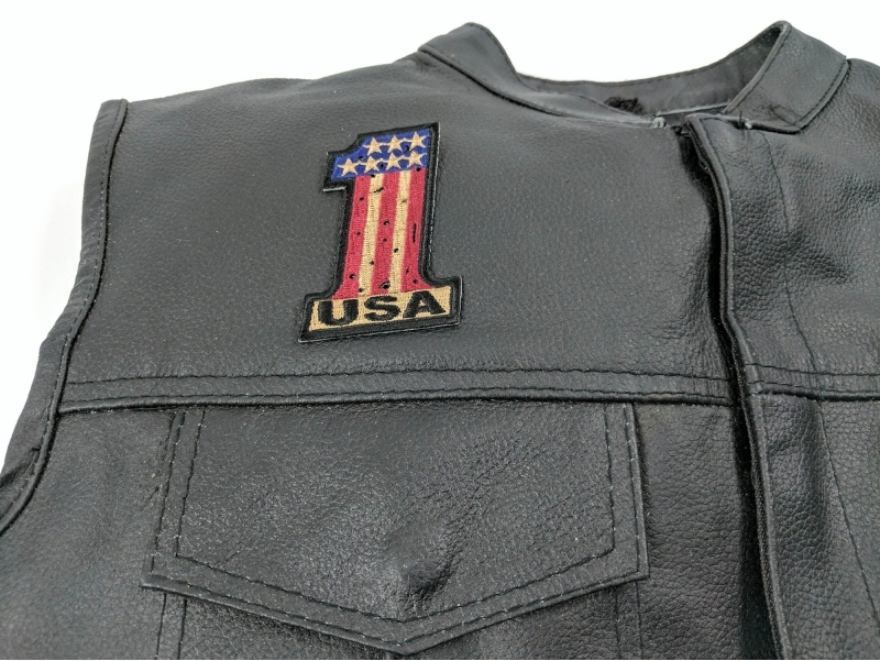 Number 1 USA Vintage Flag and Stars Patch Number 1 USA Vintage Flag and Stars Patch