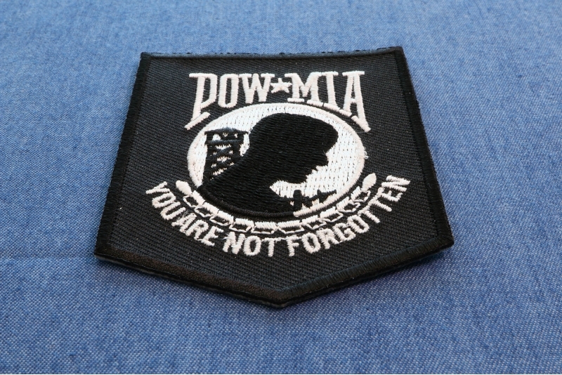 POW MIA Patch Black White POW MIA Patch Black White