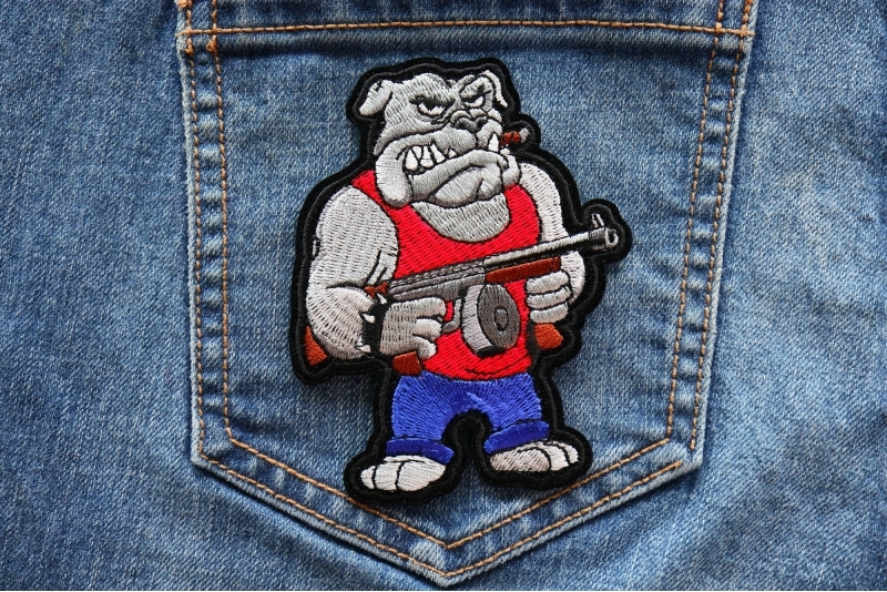 Tommy Gun Bulldog Patch