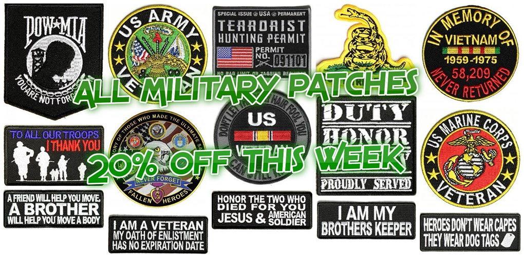 Military Patches are on Sale this Week 20% off