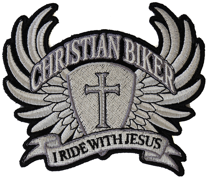 3 Jesus is lord Iron On Patches Funny Fun Slogan Hot Rod Drag race Tattoo  MC Biker Vest Motorcycle chest transfer hook loop