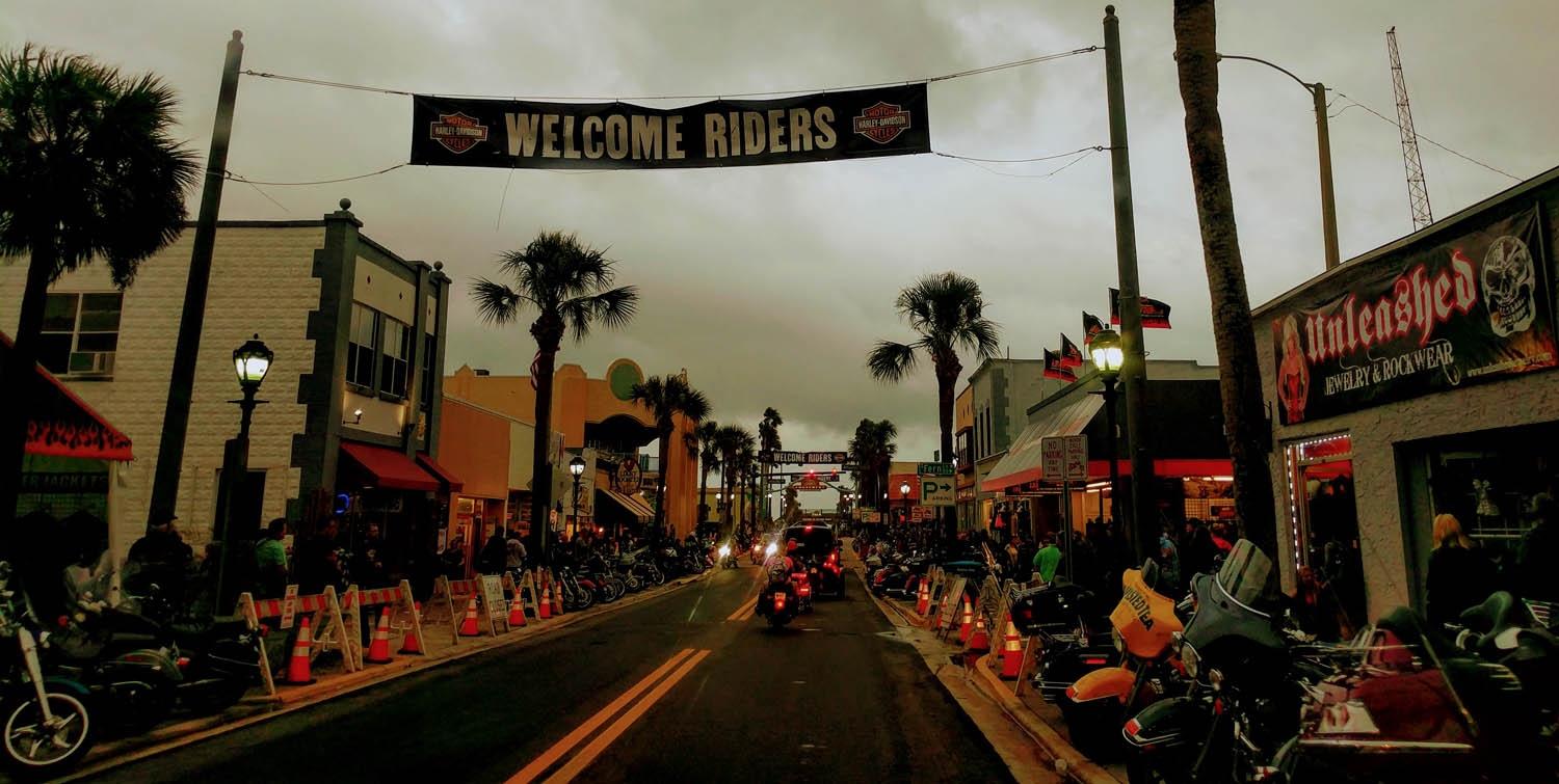 Rainy Sunday and Monday at Daytona Bike Week