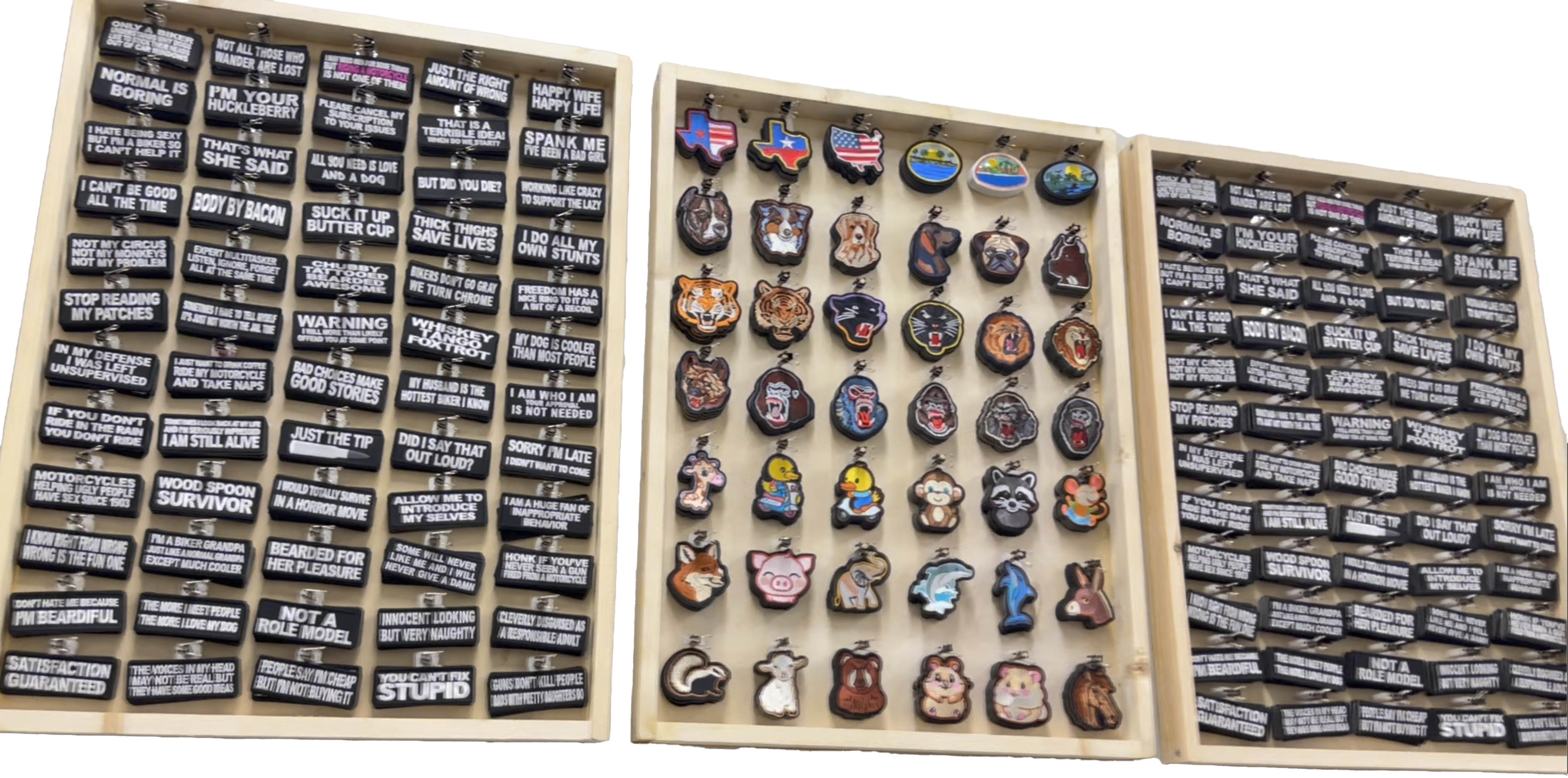 Wooden Display for Patches 5x12 Configuration by Ivamis Patches