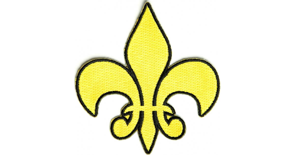 Fleur De Lis Patch Yellow Novelty Patches TheCheapPlace