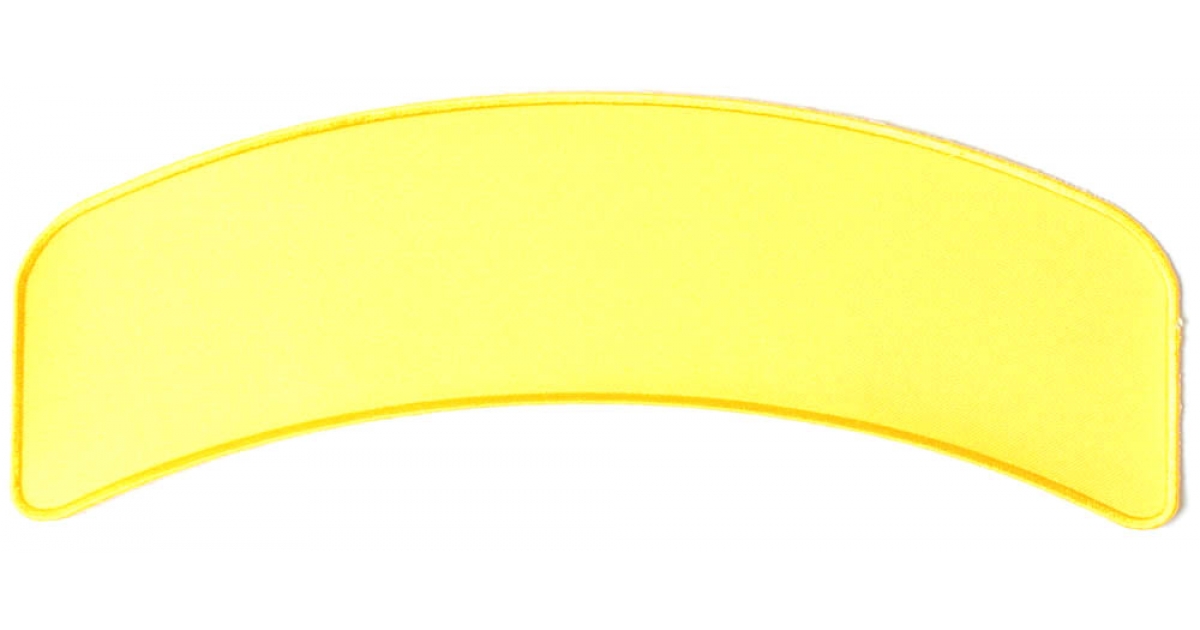 Yellow 11 Inch Arched Blank Patch Rocker, Large Rocker Patches by