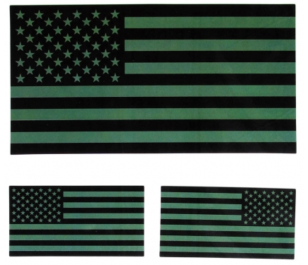 Black and Green US American Flag Sticker | US Flag Stickers - TheCheapPlace
