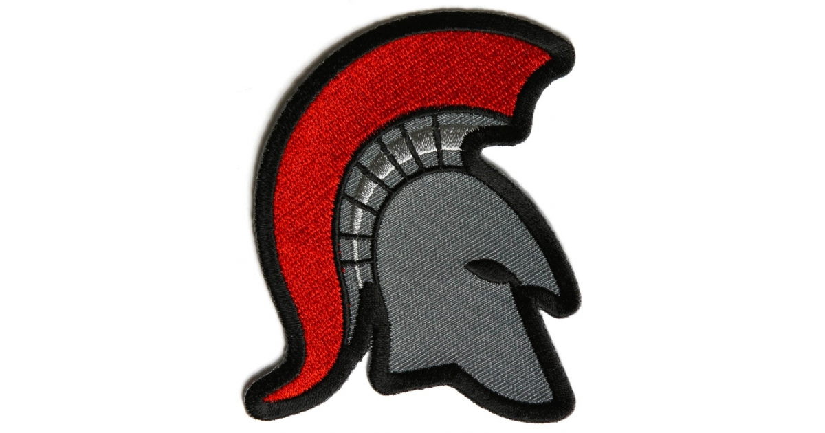 Spartan Helmet Red Mohawk Firefighter Patch | Fire Fighter Patches ...