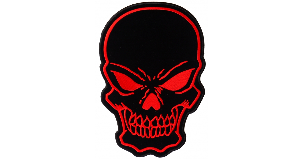 Large Red Skull Patch for of Motorcycle Jackets Patches