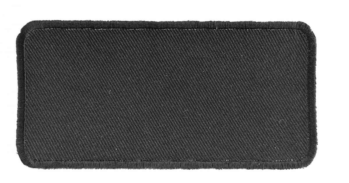 Black 4 Inch Rectangular Blank Patch Blank Patches TheCheapPlace