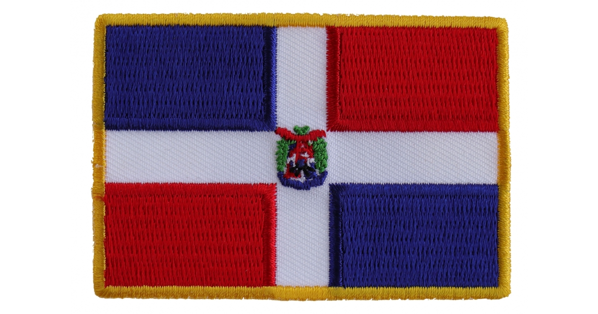 DOMINICAN REPUBLIC IRON or SEW-ON PATCH FLAG 