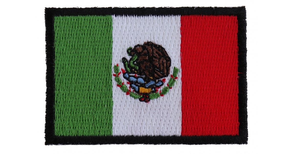 Iron On Mexico Flag Patch  Embroidered Patches by Ivamis Patches