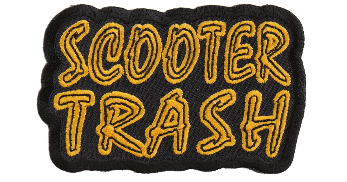 WHITE TRASH MOTORCYCLE PATCH 