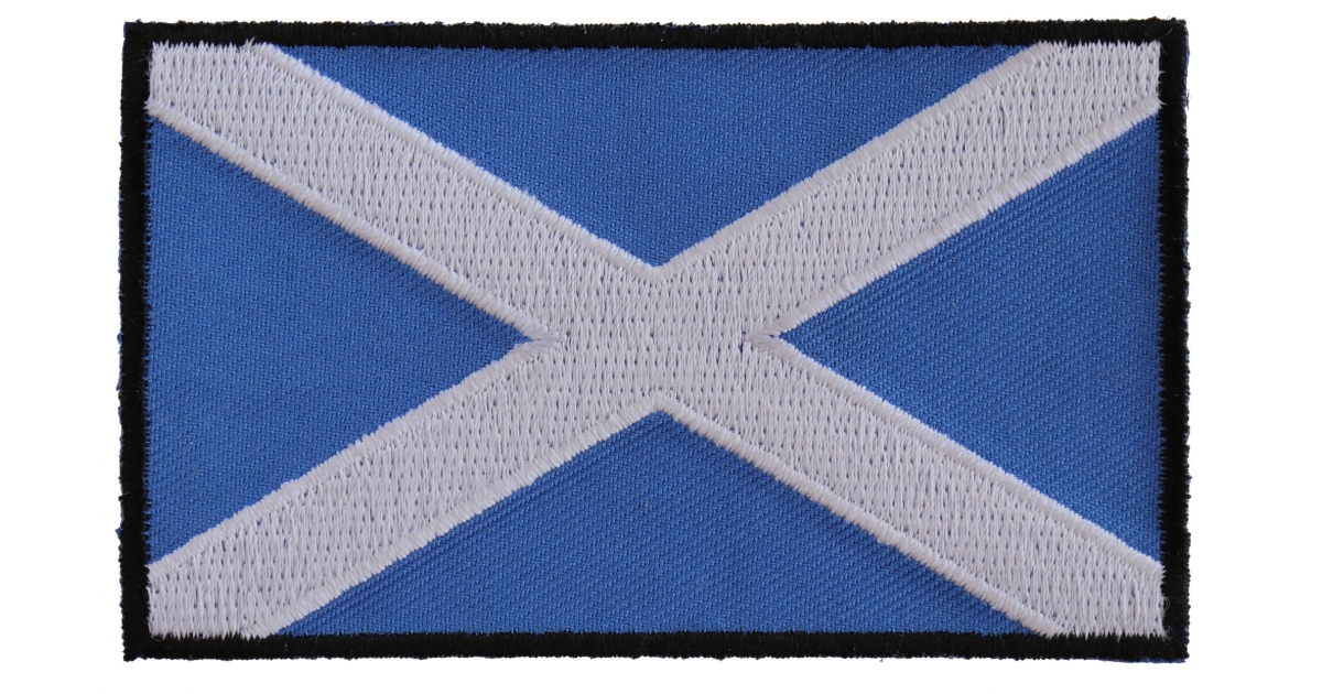 Scotland Scotland the Brave Flag EMBROIDERED PATCH 8x6cm Badge 