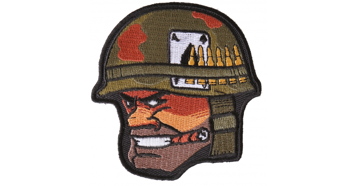 Soldier Cigar Ace of Spades Bullets and Helmet Patch TheCheapPlace