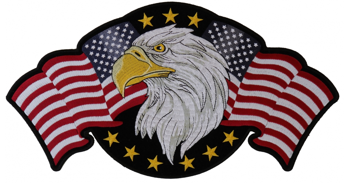 American Flag Eagle Patch, Large Eagle Patches for Jackets by Ivamis
