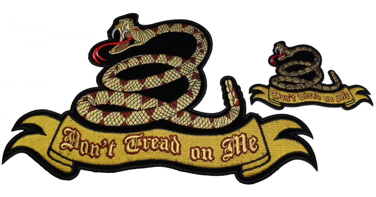Download Don't Tread On Me Gadsden Snake Patch Set Small and Large ...