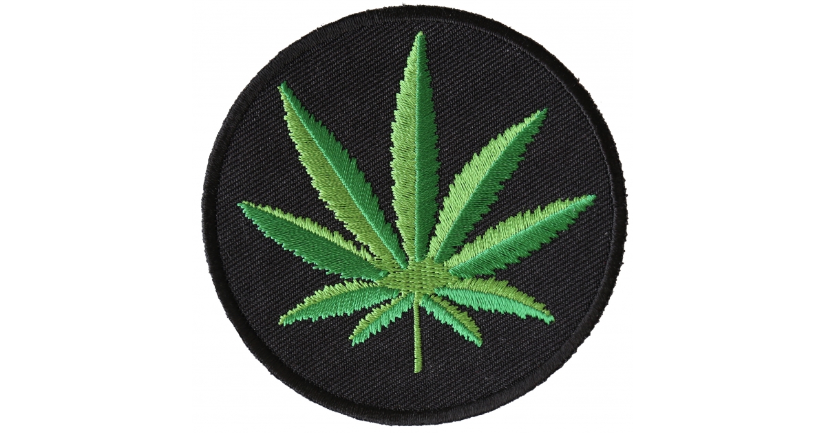  Weed Leaf Patch 4  Embroidered Marijuana Hemp Bud