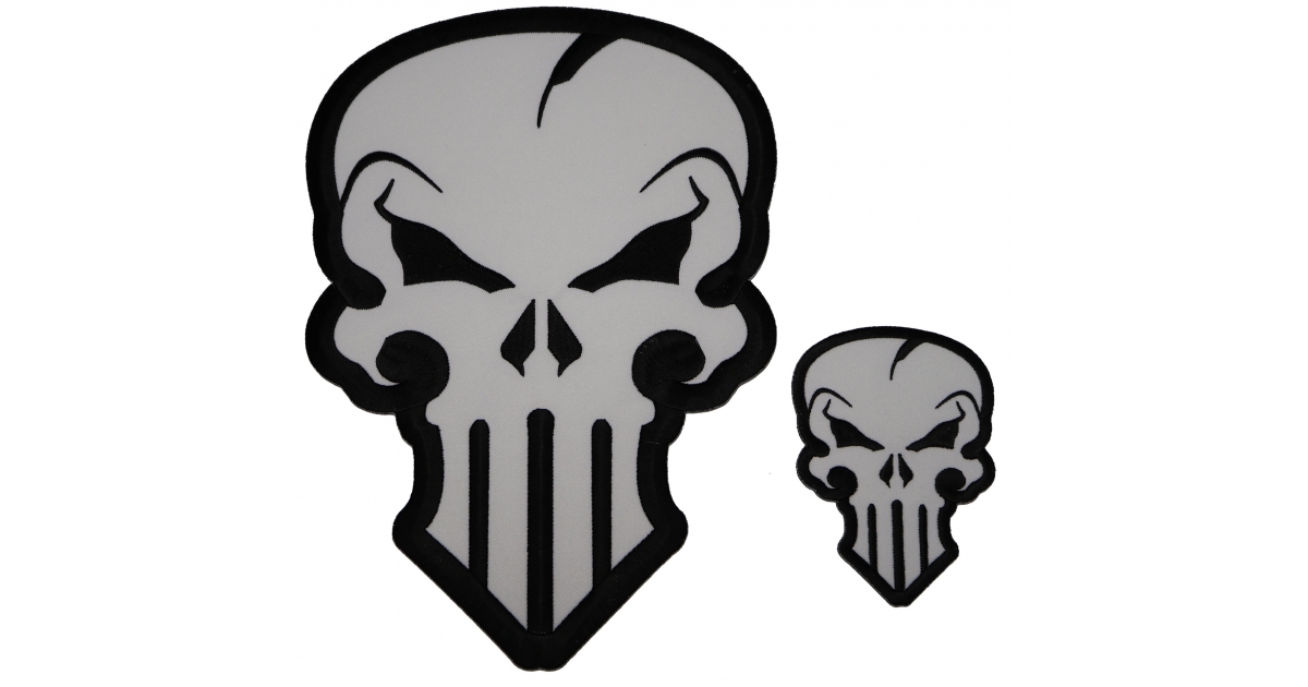 Set of 2 Skull Patches similar to Punisher - TheCheapPlace