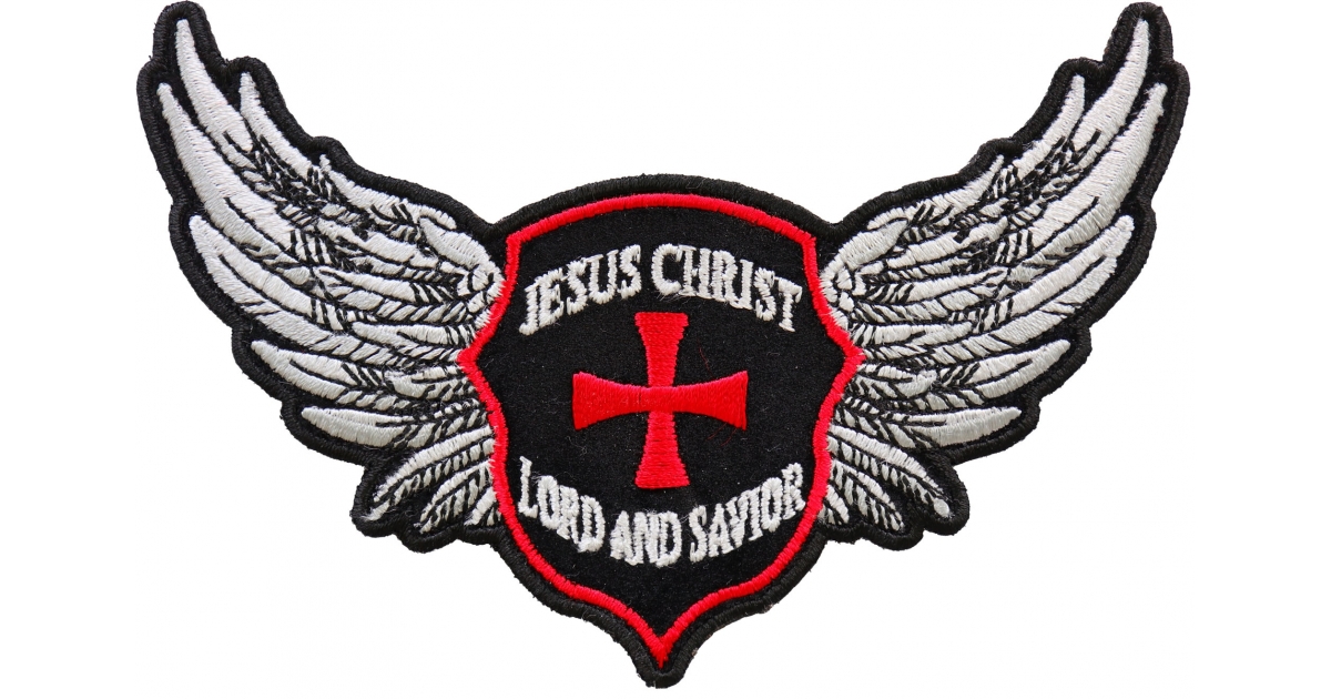 Jesus Christ Lord and Savior Wings Christian Iron on Patch by Ivamis ...