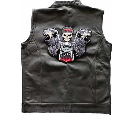 thumbnail image 2 of Large Grim Reaper Patch – 10 X 8.5 Inches, Iron-On Embroidered For Motorcycle Jacket 2 of 5
