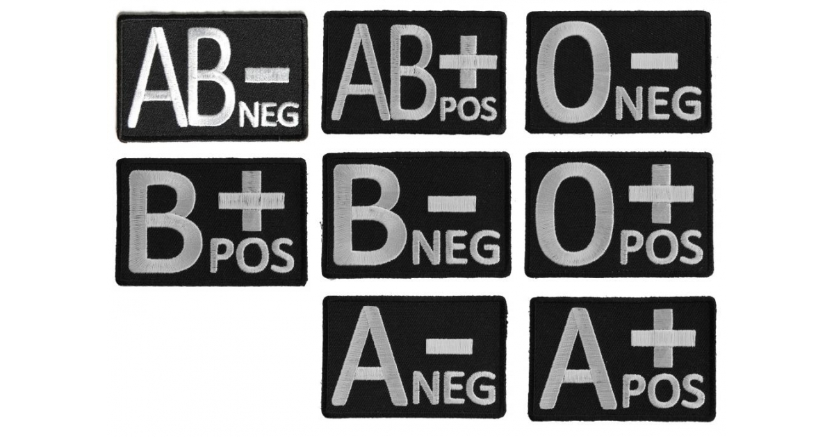 8 Blood Type Identification Patches by Ivamis Patches