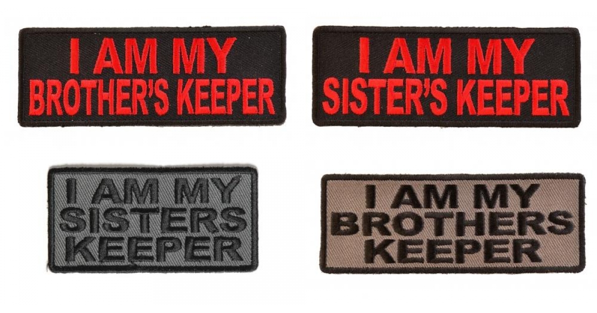 I Am My Brothers Keeper and I Am My Sisters Keeper Patches Set Of 4 by