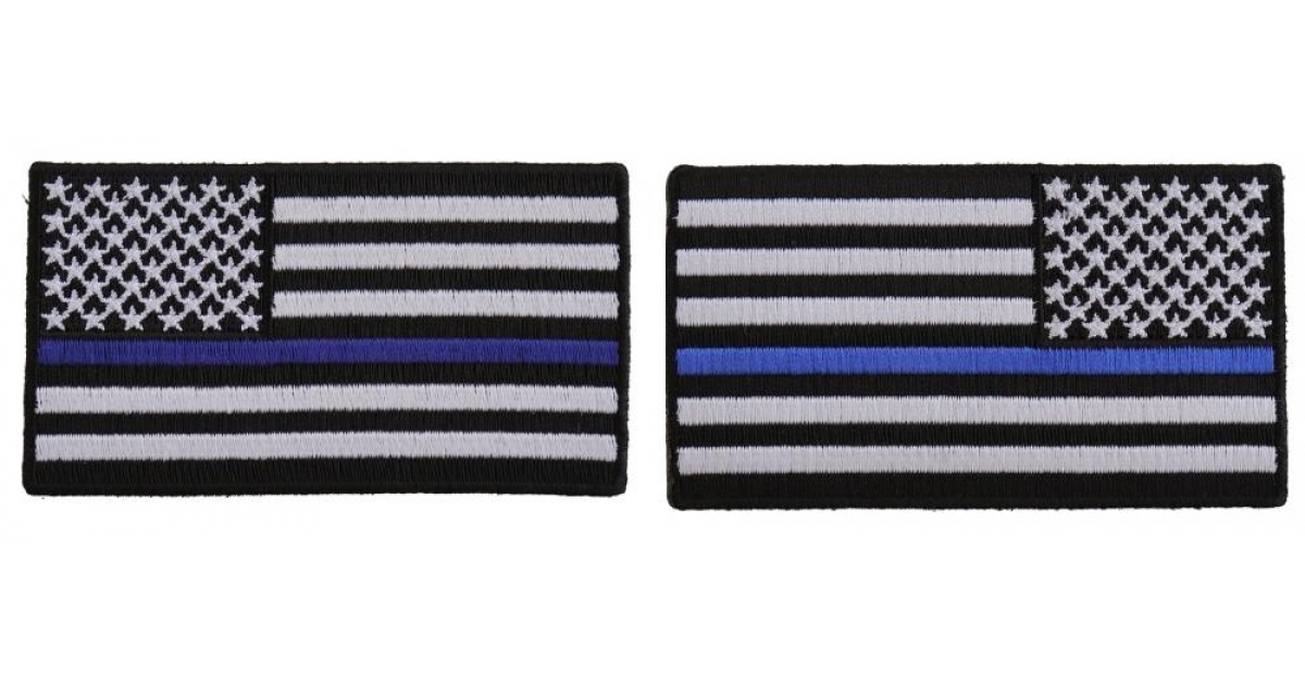 Thin Blue Line Police US Flag Reverse Patch Rothco 1179 
