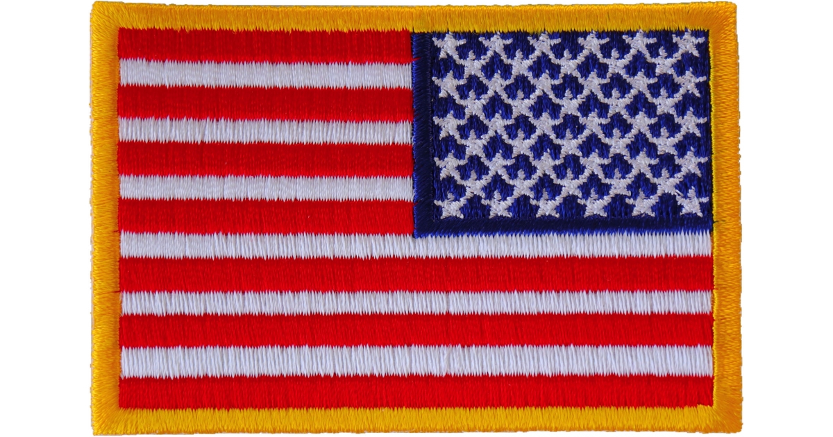 11.0 X 7.0 inch Iron on Sew on Large USA American Flag Jacket Vest Back Patch 