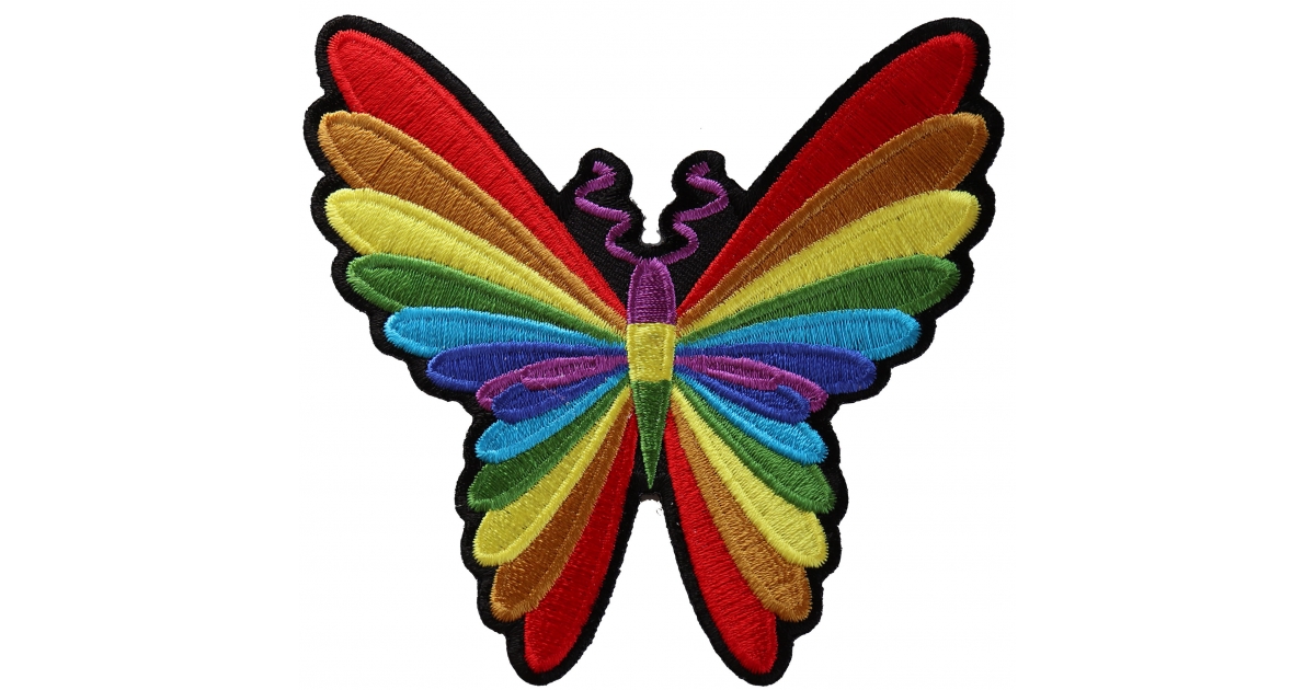 Colorful Butterfly Patch, Embroidered | Embroidered Patches by Ivamis  Patches