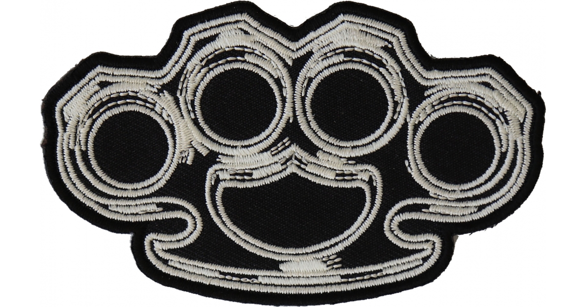 Brass Knuckles Iron On Patch Embroidered Patches by Ivamis Patches