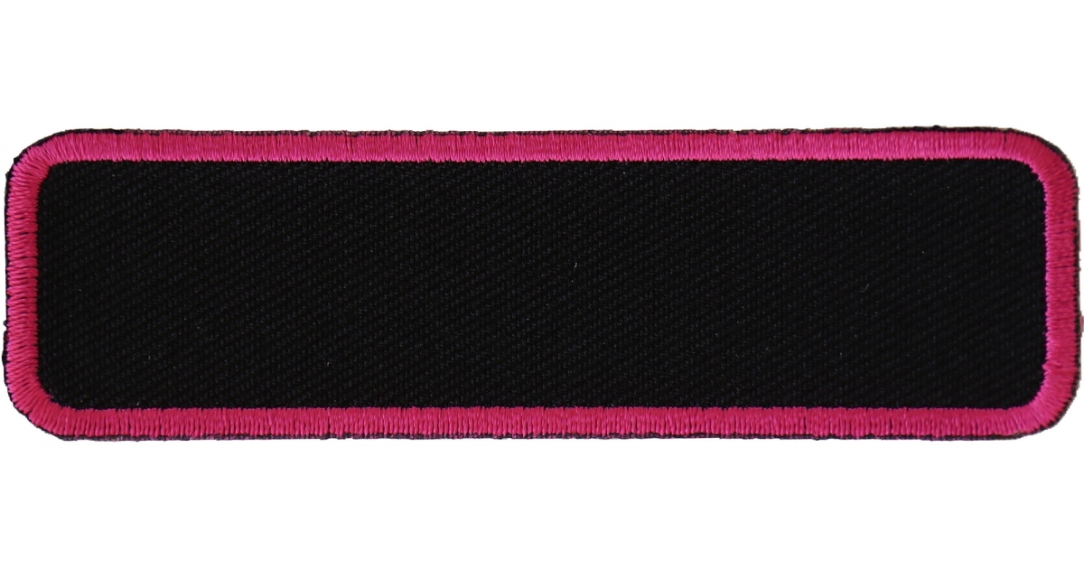 Black Name Tag Blank Patch