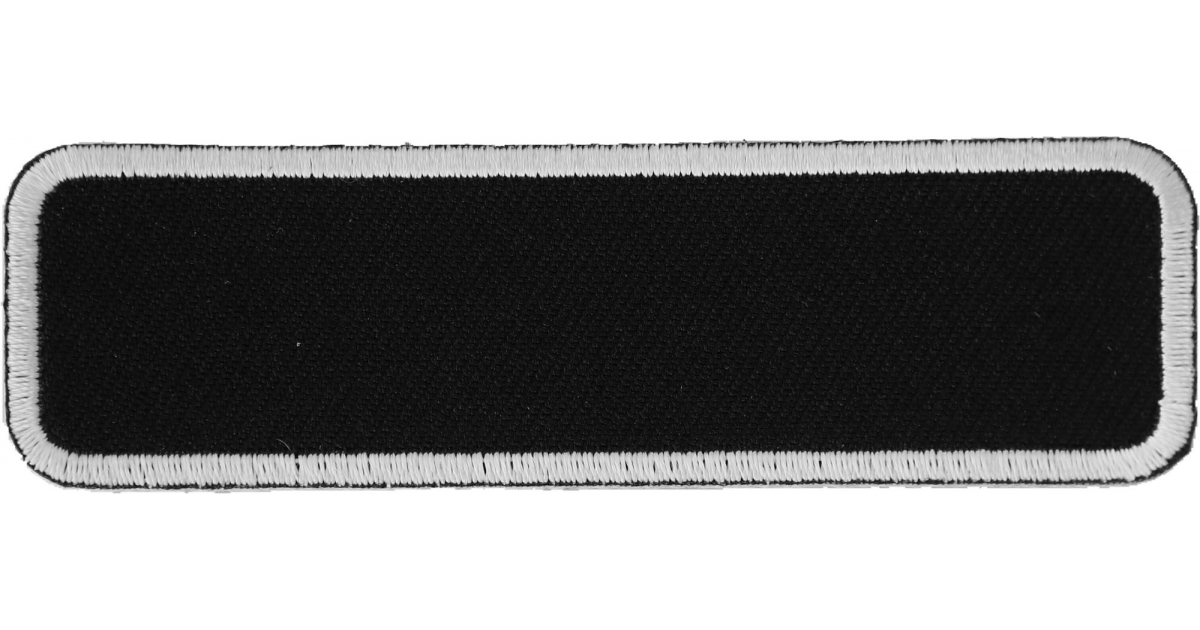 IRON-ON Custom Embroidered Name Patch, Name Tag,Name Badge Rectangular  10X3