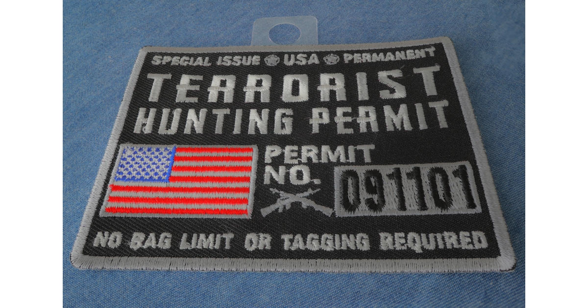 Texas 'Terrorist Hunting Permit' Vinyl Sticker / Decal For Car, Truck, Laptop - Graphic C2863