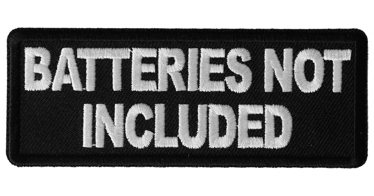 BATTERIES NOT INCLUDED IRON or SEW-ON PATCH
