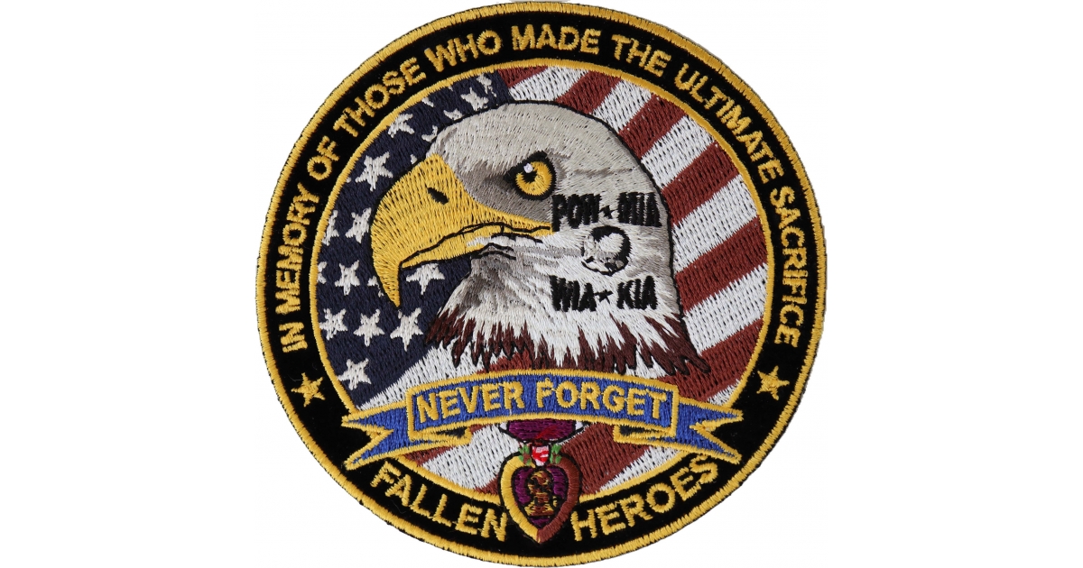 Fallen Heroes POW MIA WIA KIA Memorial Patch by Ivamis Patches