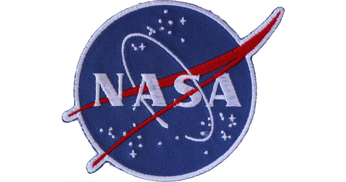 New NASA    'White'  2 1/2 X 3 " Inch  Iron on Patch Free Shipping 