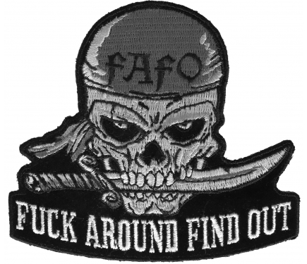Fuck Around Find Out Skull Patch, Skull Patches by Ivamis