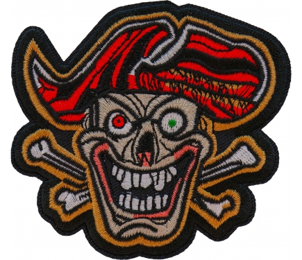 Deranged Jolly Roger Pirate Patch, Skull Patches by Ivamis Patches
