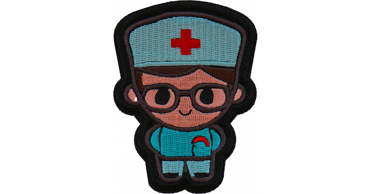 Male Nurse Patch, Iron on Patches by Ivamis Patches