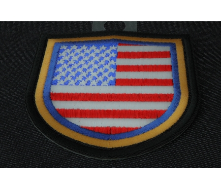 Patch Ricamata Bandiera USA – Iron On / Sew On – Nuovo – Made In UK