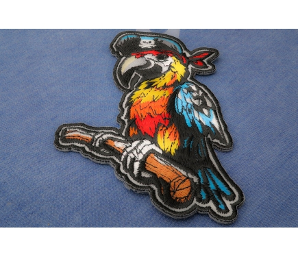 Cockatoo Parrot Small Embroidered Patch - 5 Inch X 2.2 Inch Iron-On Or Sew-On Bird Design