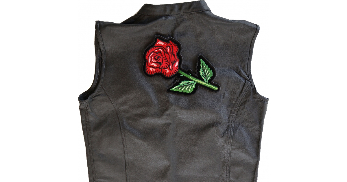 Fort Rose Patch Rose Patch, Large Ladies Back Patches for Jackets by Ivamis Patches