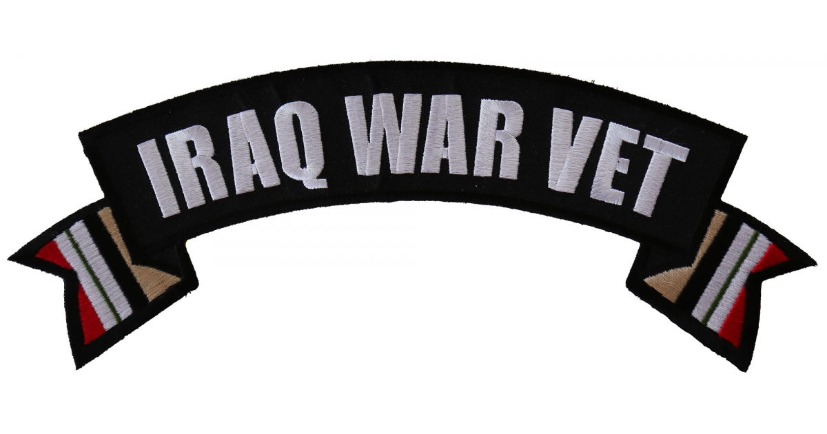 Iraq War Vet Patch, Large Rocker Patches by Ivamis Patches
