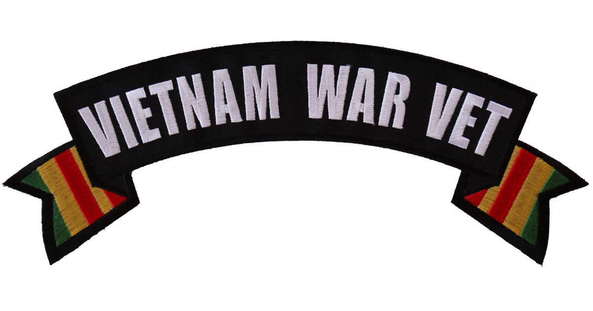 Yellow VIETNAM WAR VET Green Red and White Top Rocker Patch