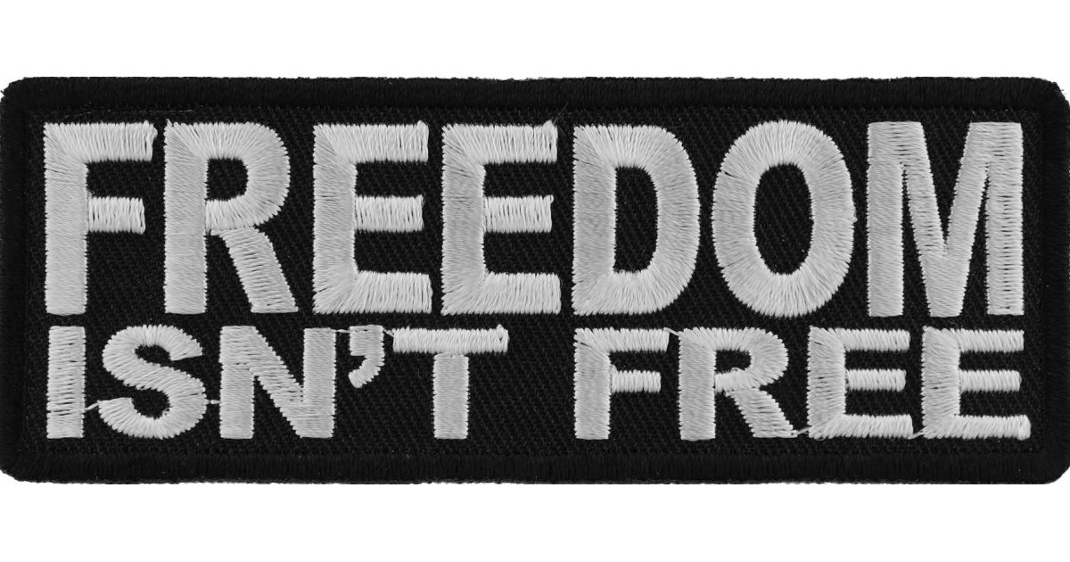 Wounded Warrior Freedom Isn't Free Round Military Patch 