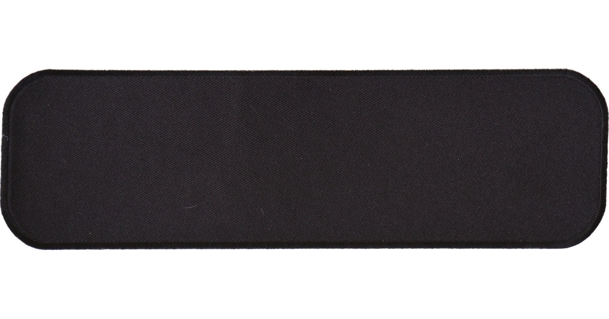 Black 10 Inch Straight Blank Patch Large Blank Patches For